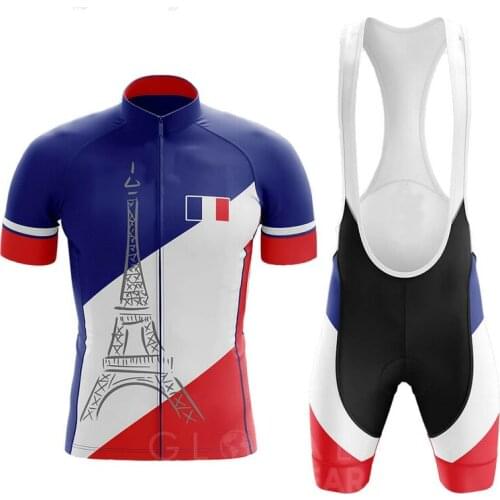 2021 Team France Cycling Jersey19D Gel Set MTB Bicycle Clothing Quick Dry Bike Clothes Ropa Ciclismo Mens Short Maillot Culotte