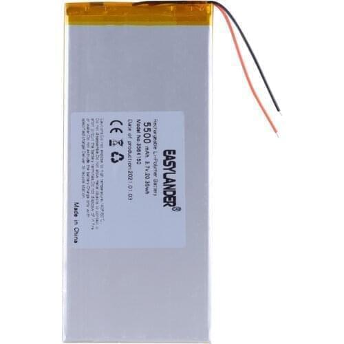 3.7V 5500mAH 3564150 Polymer lithium ion / Li-ion battery for tablet pc 7 inch 8 inch 9 inch GPS,mp3,mp4