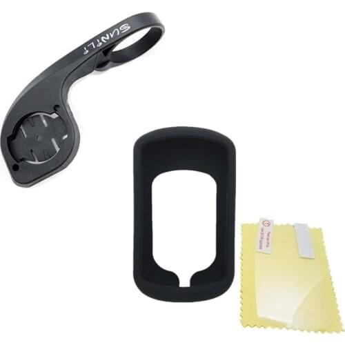 31.8mm Handlebar Bracket Mount MTB Holder Support + Silicone Protect Case + Film for Bicycle Computer GPS Garmin Edge Explore