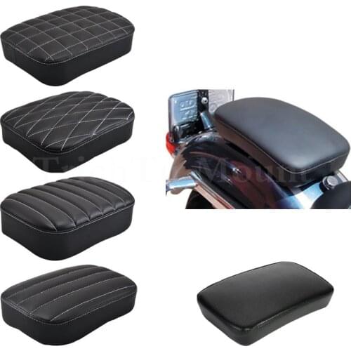 8 Suction Cups Pillion Black Motorcycle Rear Passenger Seat Cushion For Harley Honda Yamaha Kawasaki Ducati BMW Universal