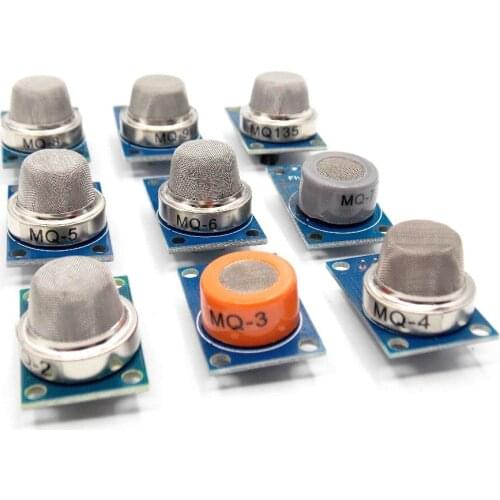 9pcs/lot Gas Sensor MQ-2 MQ-3 MQ-4 MQ-5 MQ-6 MQ-7 MQ-8 MQ-9 MQ-135 Sensor kit Module