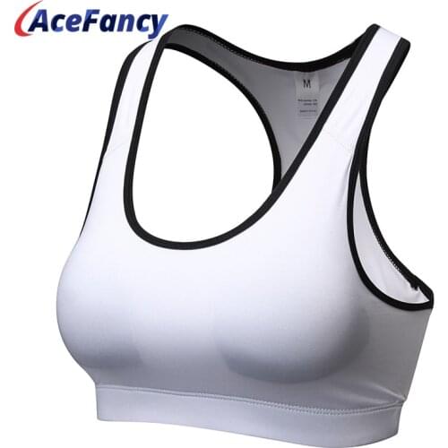 Acefancy Push Up Sports Bra Removable Pads Gym Top Super Stretchy Gym Tights Women Sport Wear Tops 62501 Yoga Bra Shockproof