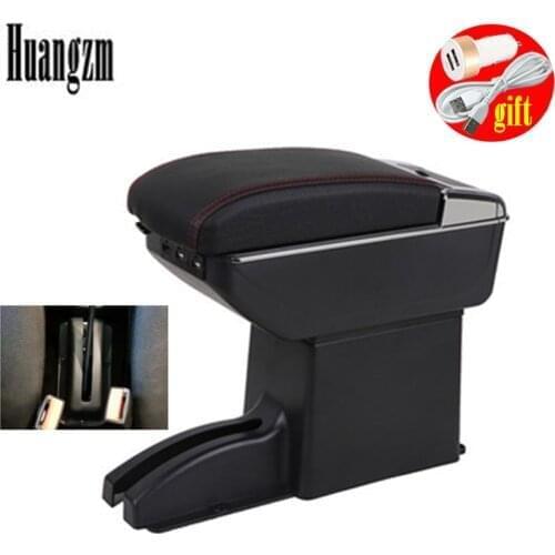 Car Storage Box For Lada Granta 2012 - 2018 Kalina Arm Rest Rotatable Armrest Central Content 2013 2014
