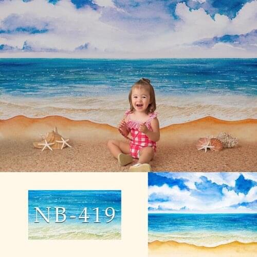 Beach Newborn Backdrop for Photography Baby Shower Birthday Party Photo Background for Children Backdrops Studio
