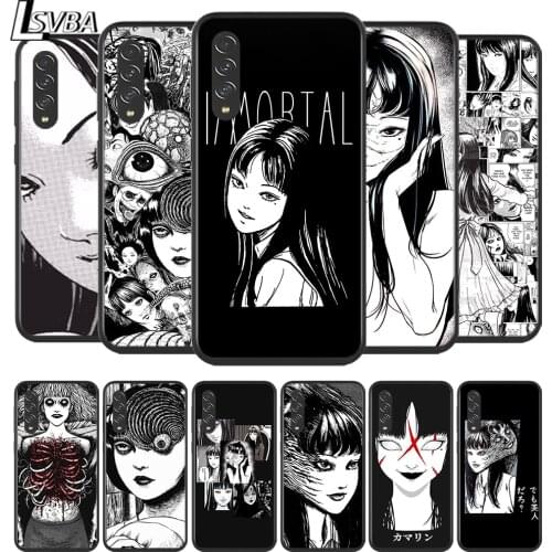 Junji Ito Tees Horror for Samsung Galaxy A90 A80 A70 A60 A50 A40 A20 A2Core A10 M31 M21 M60 M40 M30 Black Phone Case