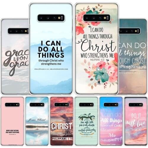 Bible verse Philippians Jesus Christ Phone Case For Samsung Galaxy A51 A71 A50S A30S A10 A20E A40 A70 M30S A91 A01 A6 A7 A8 A9 P