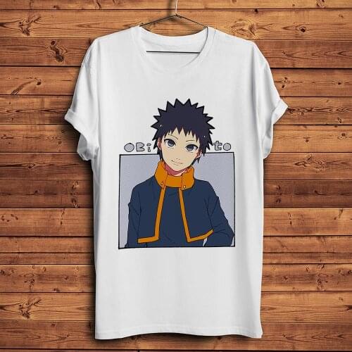 Fresh style Uchiha obito funny anime t shirt men summer new white casual tshirt unisex manga streetwear tee