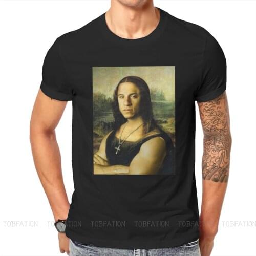 Vin Diesel Mona Lisa Graphic TShirt Fast And Furious Street Racing Claasic Action Film Style Tops Casual T Shirt Short Sleeve