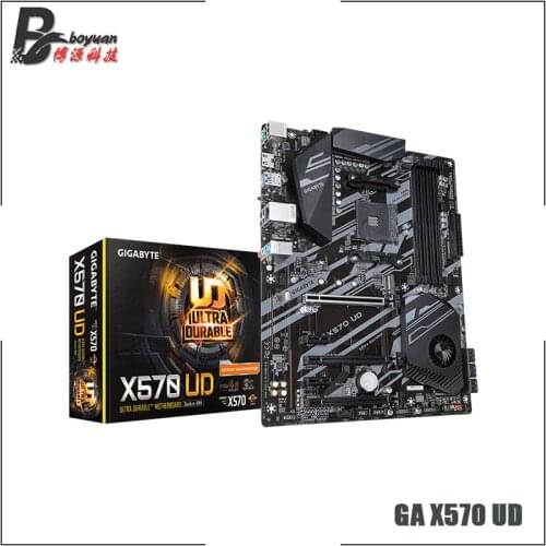 Gigabyte GA X570 UD ATX AMD X570 DDR4 4000(OC) MHz,M.2,SATA 6Gbps,USB3.2,128G,best can support R9 CPU Socket AM4