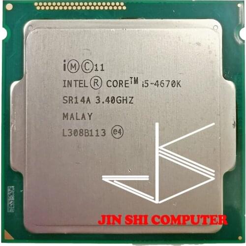 INTEL Core i5-4670K i5 4670K I5 4670K 3.4GHz/6MB /4 cores /Socket 1150/5 GT/s)Quad Core Desktop CPU SR14A 4670K