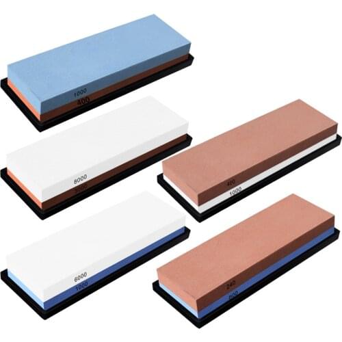 Steel Kitchen Knife Sharpener Whetstone Tool Sharpening Stones Grinding Stone Water Stone 2-IN-1 240 400 800 1000 3000 6000grit