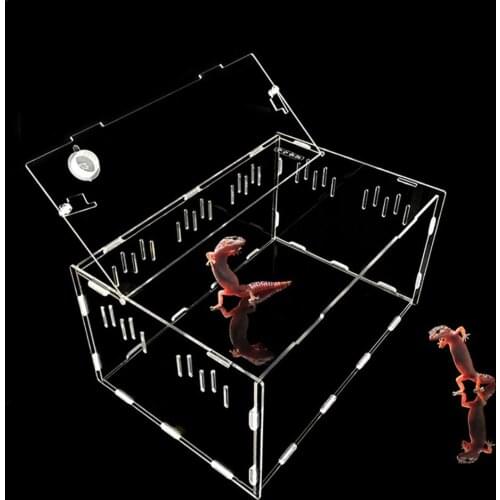 Reptile Box Reptile Terrarium Practical Acrylic Transparent Reptile Pets Pet Supplies Cold Blooded Animals Home Decoration