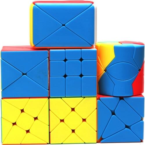 Moyu Meilong MoFangJiaoShi 3x3 Windmill Axis Fisher Magic Cube 3x3x3 Barrel Redi Stickerless Stange Shape Twist Puzzle