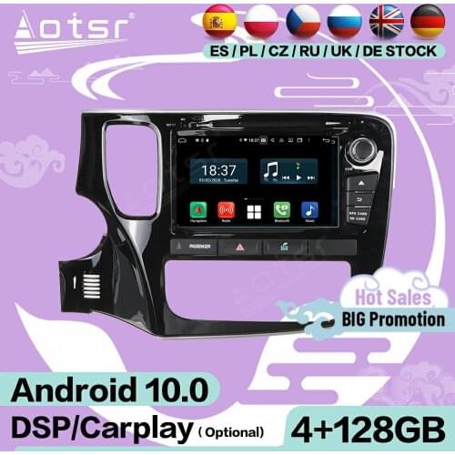 2 Din Multimedia Stereo Android 10 For Mitsubishi Outlander 2014 2015 2016 2017 2018 GPS Audio Radio Receiver Recorder Head Unit