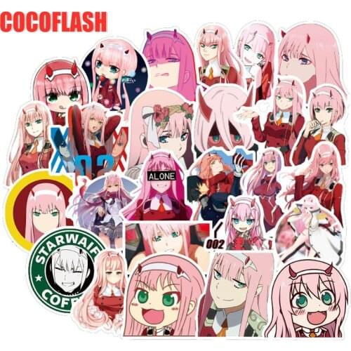 10/49Pcs/Set DARLING In The FRANXX Cartoon Anime Stickers Decal For Skateboard Luggage Car Refrigerator Laptop Diy Toy
