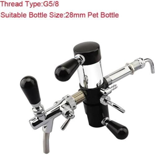 Homebrew Beer Bottle Filler De-foaming Beer Tap With Chrome Plated Adjustable Beer Tap Faucet Kegerator Bar Accessories