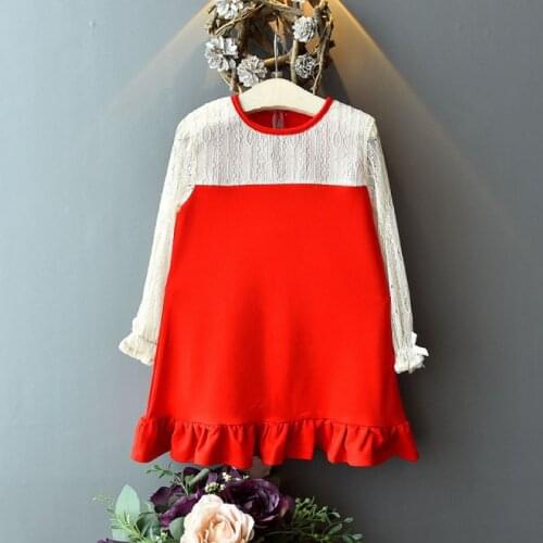 2019 Autumn kids Dresses For Girls High Quality Fashion Princess Dress Sweet Lace Mermaid Dress Girls Party Dress