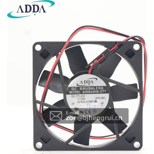 ADDA AD0824HB-D71 24V 0.08A 1.92W 3200RPM 29.722CFM 34.4dB DC Axial Flow Fan
