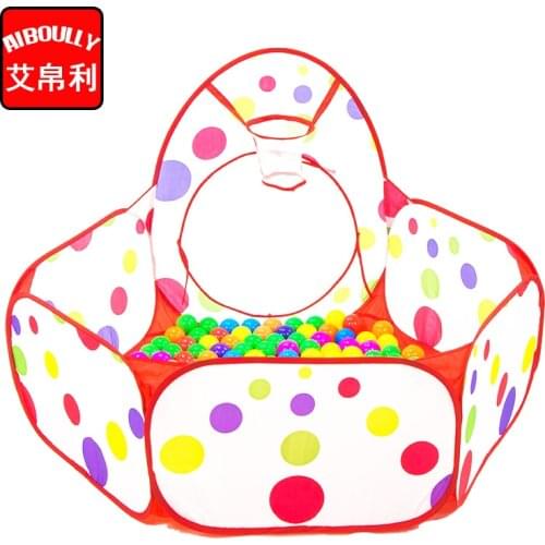 Colored Dotted Children Garden House Folding Tent Play Tent Kids Playing Tent Nice Toy Ocean Ball Game House Tent Birthday Gift