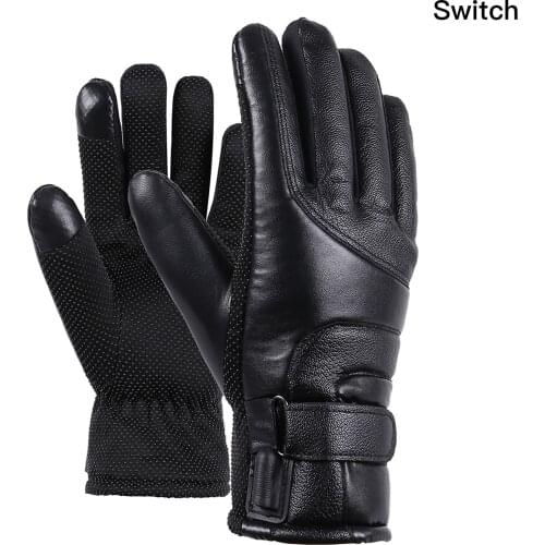 Winter Riding Heated Gloves Temperature Adjustable Motorcycle Electric Heating Gloves USB Powered Warming Ski Gloves