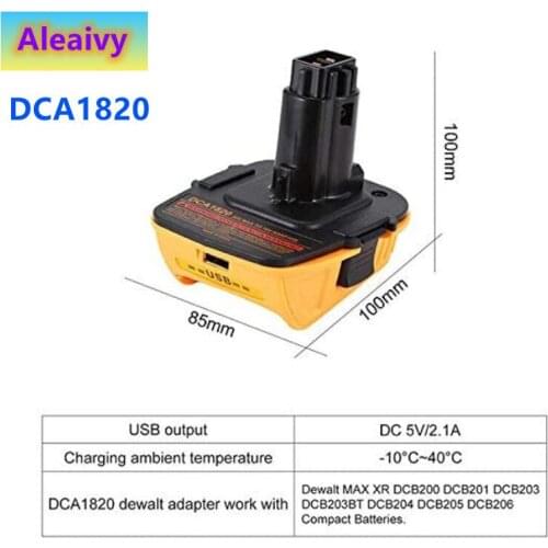 Suitable for Dewei dwalt DCA1820 battery converter 18-20V Dewei lithium battery to nickel power adapter tools