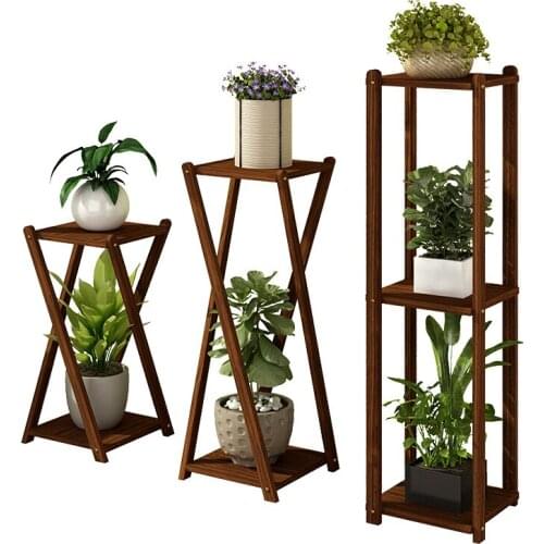 Solid wood flower shelf multi-storey indoor special living room floor balcony storage shelf frame hanging orchid home floor