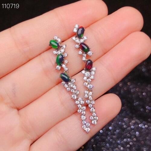 The Best Gift for Your Wife OPal Earrings S925 Sterling Silver Fine Elegant Jewelry for Women Wedding Earring