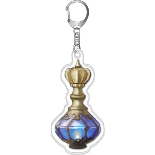 Anime Game Final Fantasy XIV FF14 Cosplay Props Fantasy Medicine Pendant Keychain Haurchefant Greystone Shield Key Ring Gift Toy