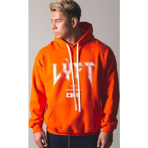 New Male Brand Fashion Orange Sportswear Sweatshirt Mens Track Outdoor Sweatshirts New Fitness Hoodies Men Autumn Fashion
