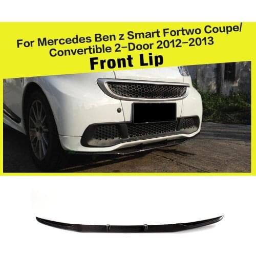 Car Front Bumper Lip Spoiler Splitters for Mercedes-Benz Smart Fortwo Coupe Convertible 2-Door 2012 2013 Carbon Fiber