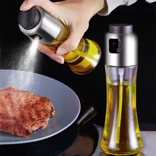 Olive Oil Spray Bottle BBQ Baking Vinegar Bottle Oil Dispenser Salad Cooking Tool Glass Sprayer Condiments Kitchen Supplies