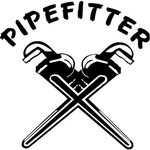 15X15CM PIPEFITTER Pipe Wrenches Fun Car Sticker Motorcycle Decals Black/Silver S8-0290