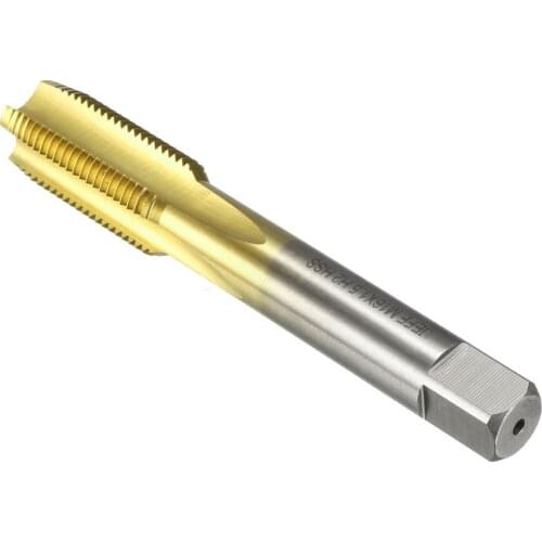 Uxcell 1pcs HSS Metric Tap M8 M10 M12 M14 M16 M18 H2 Right Hand Thread Plug for Threading Machine Electric Drill DIY Hand Tools