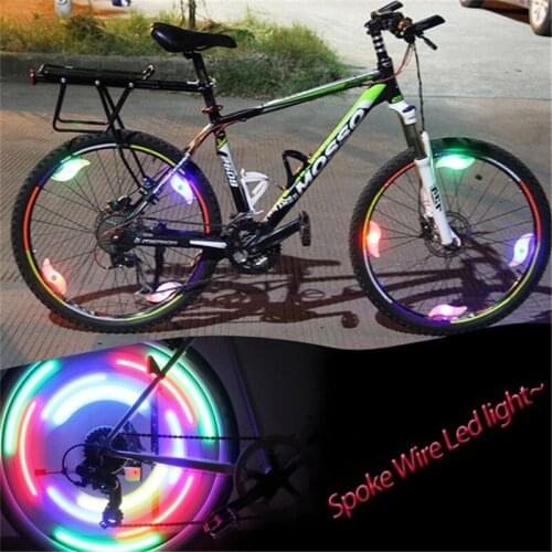 Bicycle Spokes Light With Battery Mountain Bike Led Light Safety Bike Wheel Lights Three Mode Bicycle Flash Lights Cycling Parts