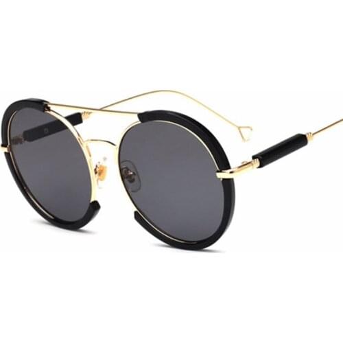 Veshion Steampunk Round Retro Sunglasses Men Women Fashion Shades UV400 Vintage Glasses Oculos