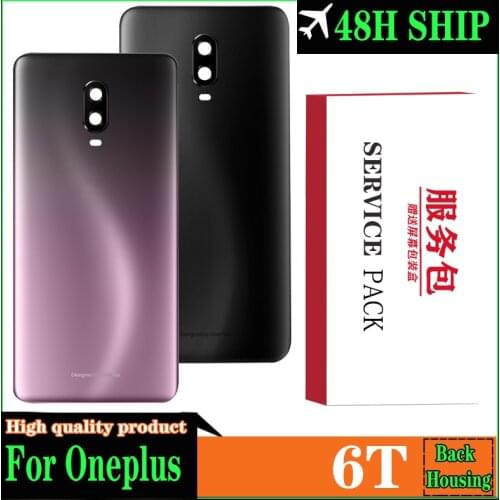 Back housing Replacement for Oneplus 6T Back Cover Battery Glass for One plus 6T Rear Cover With Logo