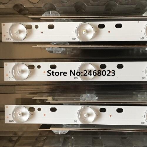 3pcs 32'' 570mm*17mm 10leds LED Backlight Lamps LED Strips w/ Optical Lens Fliter for TV Monitor Panel 30V New