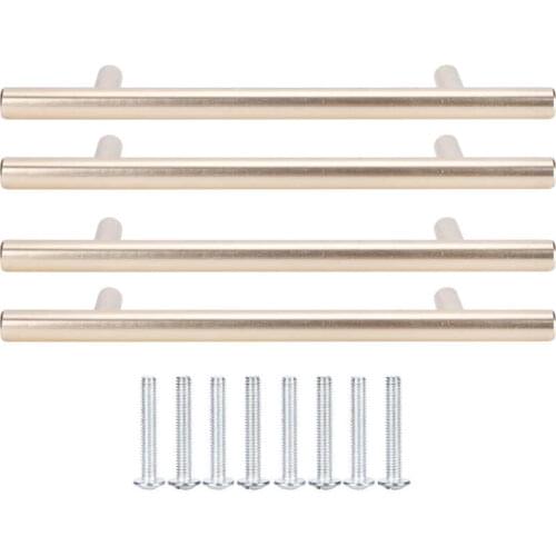 4Set Door Handle Aluminum Alloy Gold Drawer Pull Handles Cabinet Wardrobe Closet Hardware Cabinet Handle