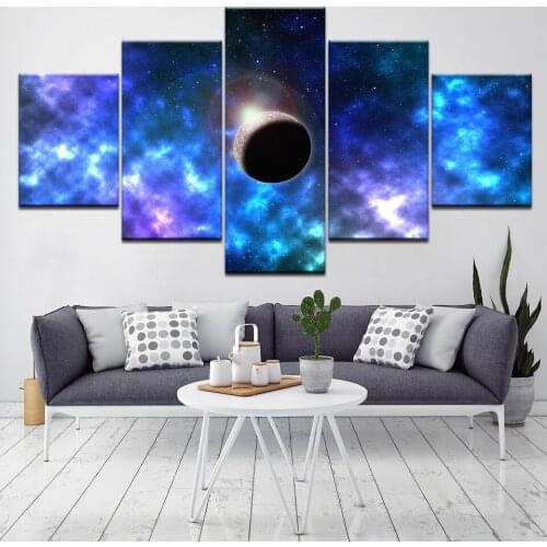 Earth space 5 Piece HD Wallpapers Art Canvas Print modern Poster Modular art painting for living room Home Decor