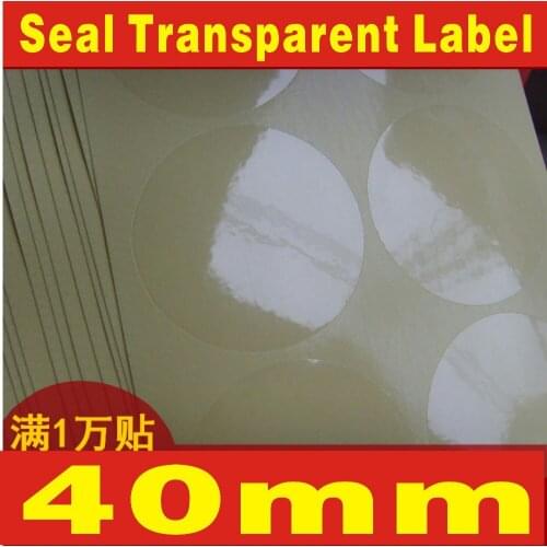 5000 PCS 40mm Seal Transparent Label Adhesive Label