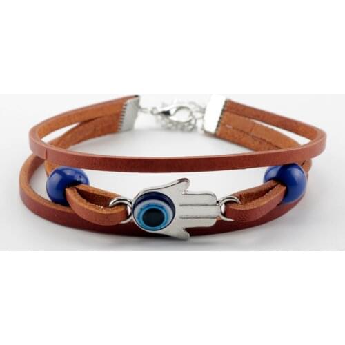 The Last Of Us Cosplay Bracelet Ellie Dina Charm Multi-layer Chain Bracelet Women Evil Eye Beads Leather Bracelet Men Wrsitband