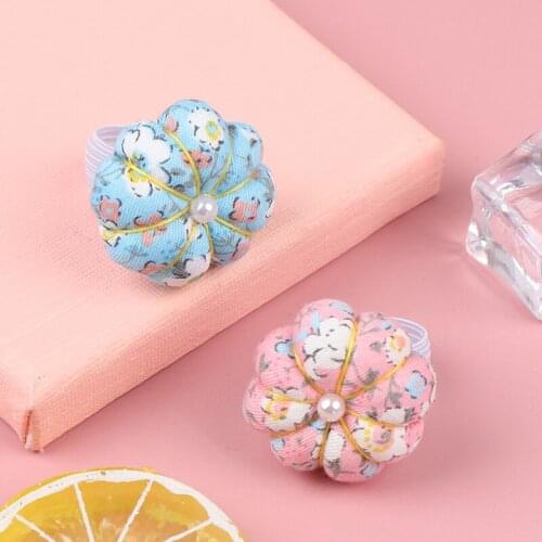 Sewing Pins Accessories Pumpkin Ball Shaped Needle Pin Cushion Pincushion Wrist Strap Stitch Needlework Mat DIY Craft Supplies