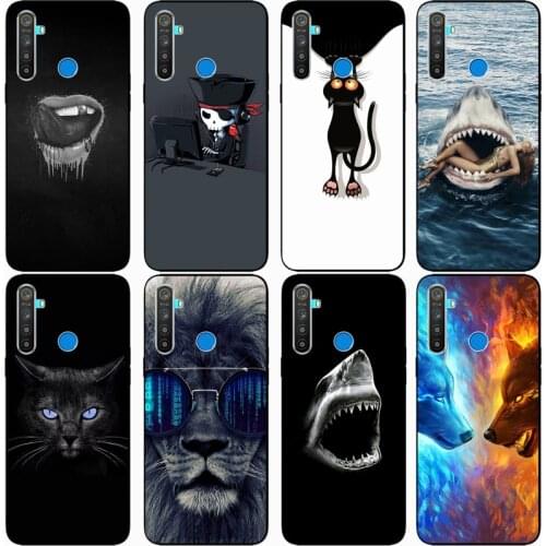 For OPPO Realme 5 for Realme 5i Case Rose Wolf Cute Patterned Cover Soft Silicon Phone Case for OPPO Realme 5 Pro Top Quality