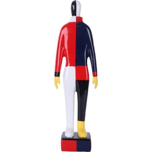 Malevich Sportsmen Sculture Abstract Art Hand-made Resin Artware Human Statue Home Office Deco