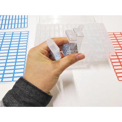 Diamond Painting Accessories Box DIY Embroidery Mosaic Tools Bead Transparent Plastic Drill Storage Box Container Free sticker
