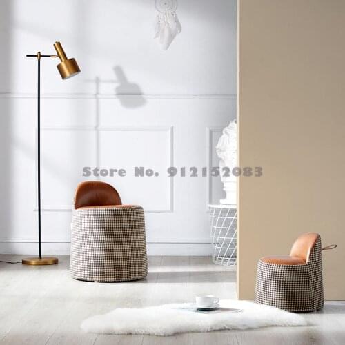 Love leather dressing stool light luxury simple modern makeup chair backrest dressing chair household shoe changing stool piano