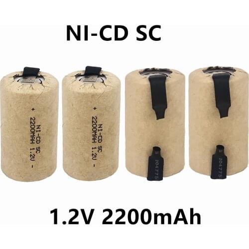 100% New Original SC battery 1.2v batteries rechargeable 2200mAh nicd battery power tools akkumulator