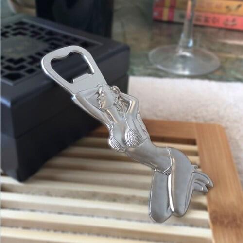 2021 new Sexy beauty and Mermaid metal bottle opener refrigerator sticker bottle beer open alloy wine opener
