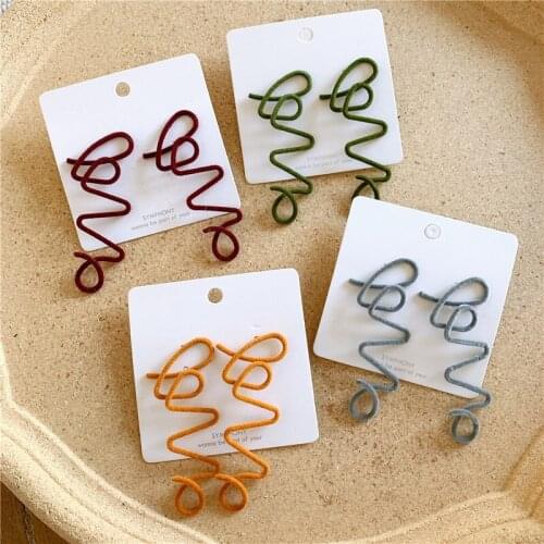 Autumn Winter Plush Letter LOVE Sweet Exaggerated Personality Fashionable Earrings Female Temperament Simple Fashion Earrings