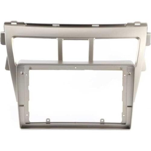 Audio panel radio panel 9in 2 Din Car Stereo Fascia Panel Frame Cover with Power Cord Fit for Toyota Vios 07-12 Car Audio auto